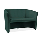 Canapea TM-2, stofa catifelata verde - Bluvel 78, 126x60x76 cm