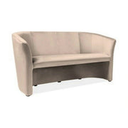Canapea TM-3, stofa catifelata bej - Bluvel 28, 160x60x76 cm