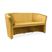 Canapea TM-3, stofa catifelata galben - Bluvel 68, 160x60x76 cm