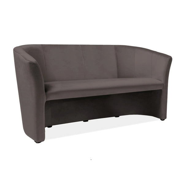 Canapea TM-3, stofa catifelata gri - Bluvel 14, 160x60x76 cm
