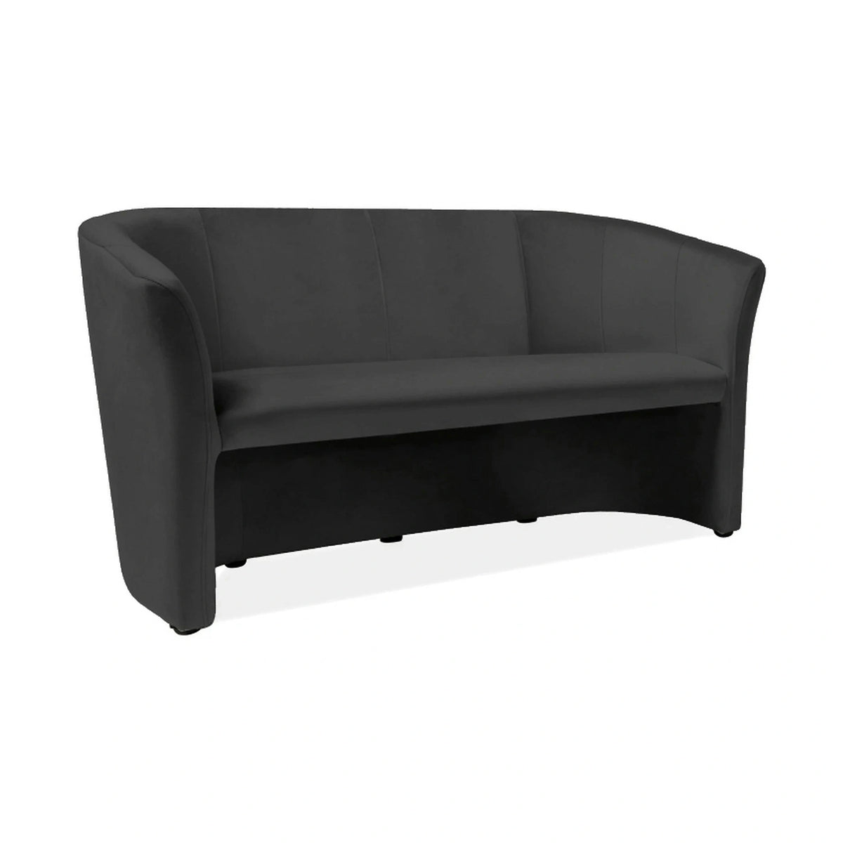 Canapea TM-3, stofa catifelata negru - Bluvel 19, 160x60x76 cm