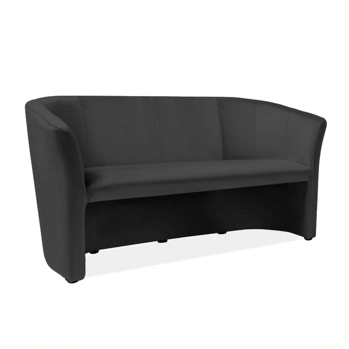 Canapea TM-3, stofa catifelata negru - Bluvel 19, 160x60x76 cm