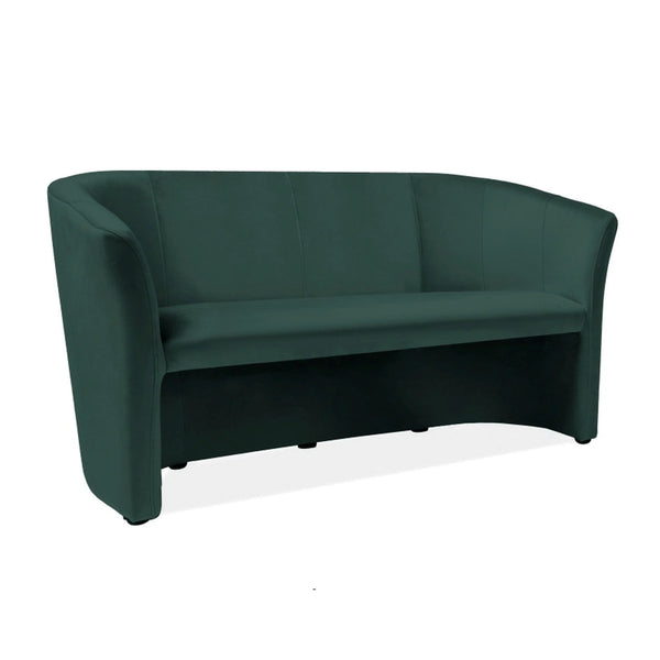 Canapea TM-3, stofa catifelata verde - Bluvel 78, 160x60x76 cm