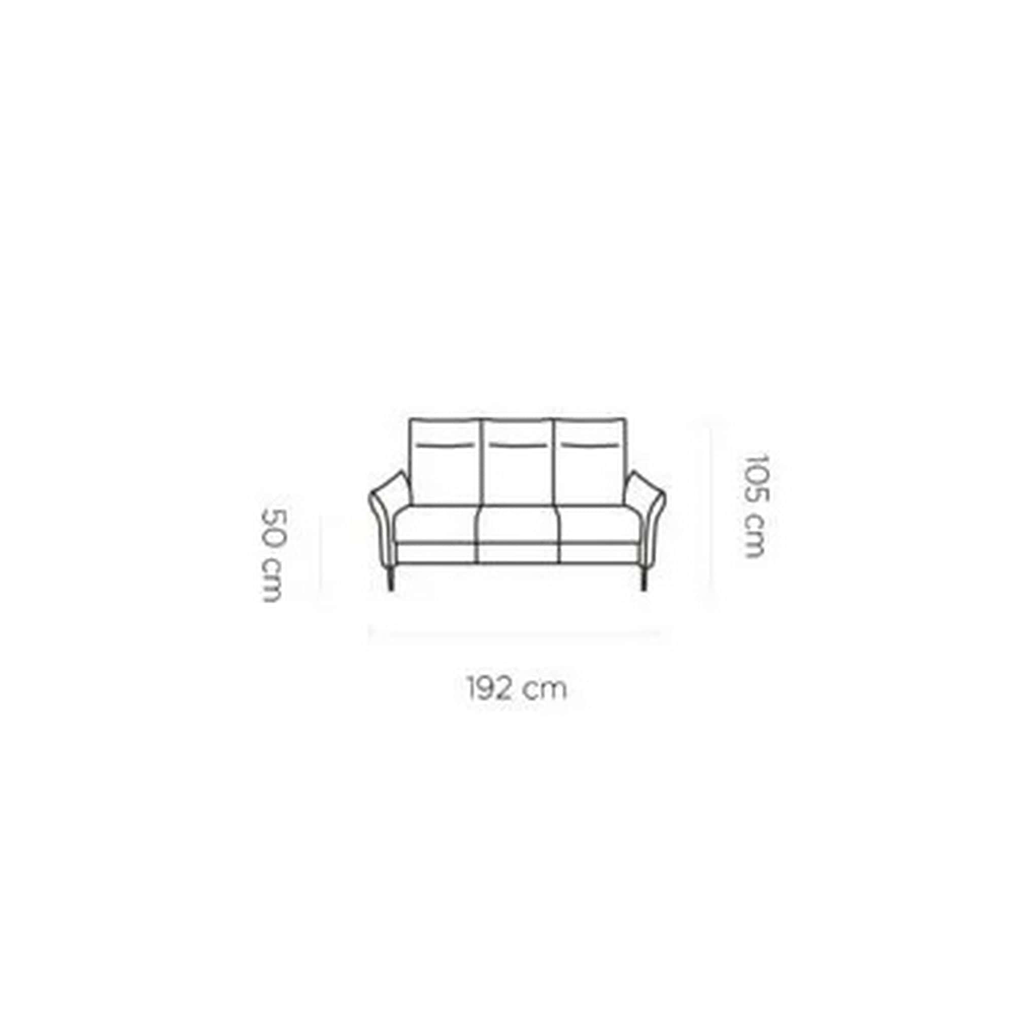 Canapea XAVI 3LR, personalizabil materiale gama Premium, rabatabil, 192x88x105 cm