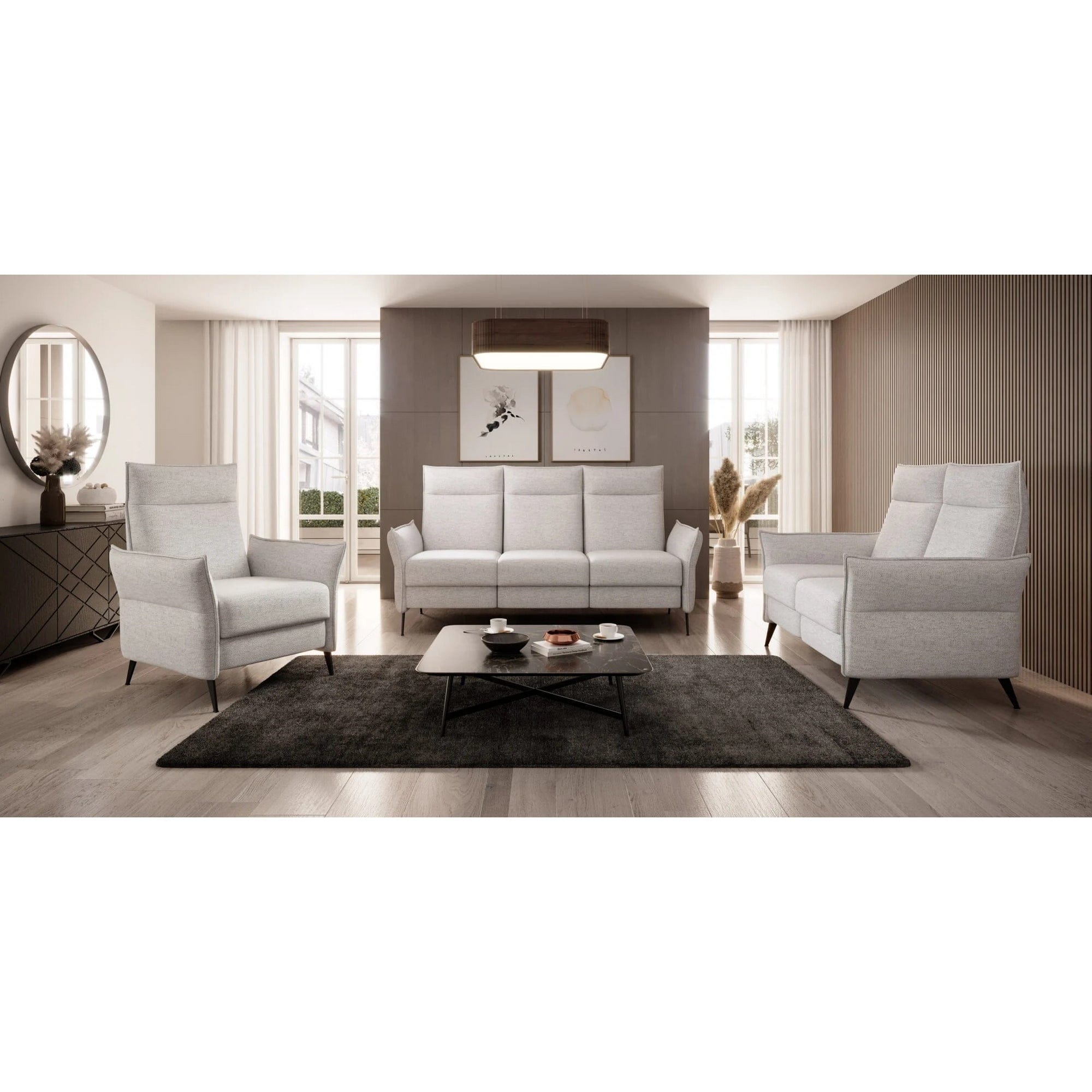 Canapea XAVI 3LR, personalizabil materiale gama Premium, rabatabil, 192x88x105 cm