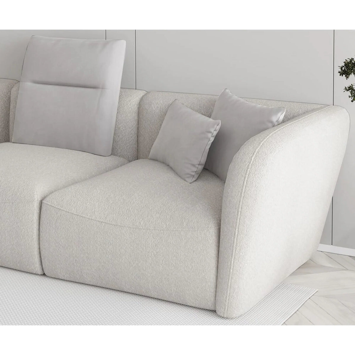 Coltar CANDELO MINI B, personalizabil materiale gama Premium, 308x190x75 cm