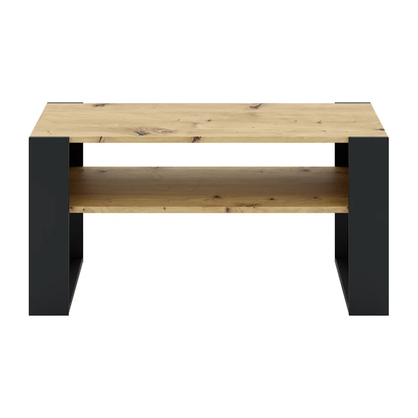 Masuta cafea CARA 1, stejar artisan/negru, DTD laminat, 90x53x45 cm