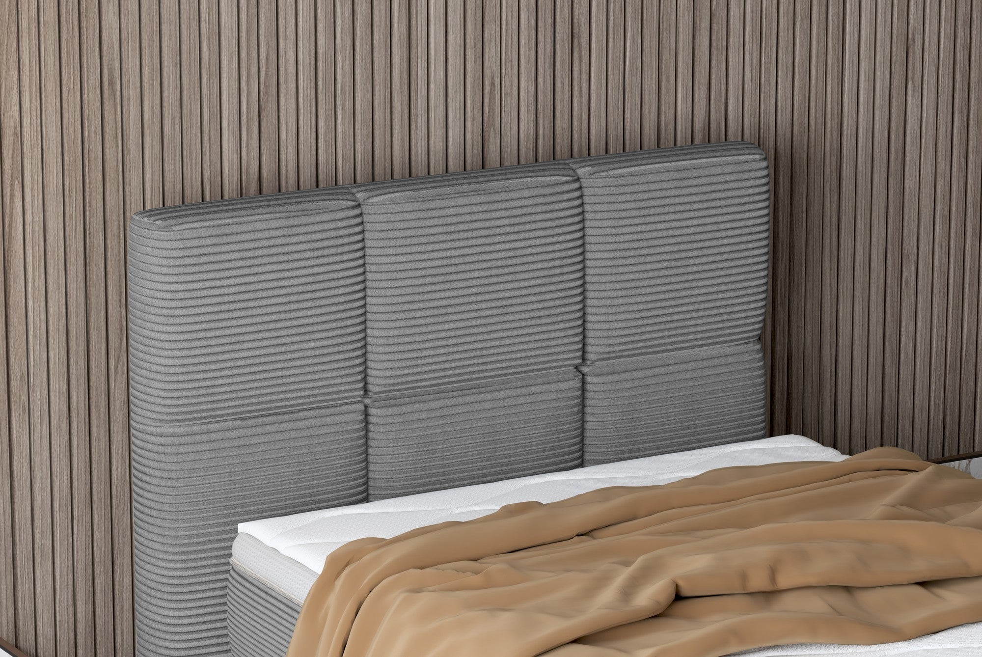 Pat boxspring CARLOS 100x200, personalizabil materiale Gama Premium, cu mecanism electric, saltele si topper