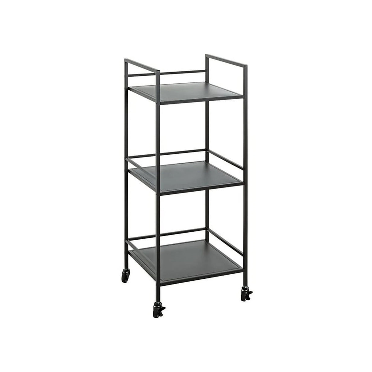 Carucior servire ARNE, negru, metal/plastic, 35x35x92 cm