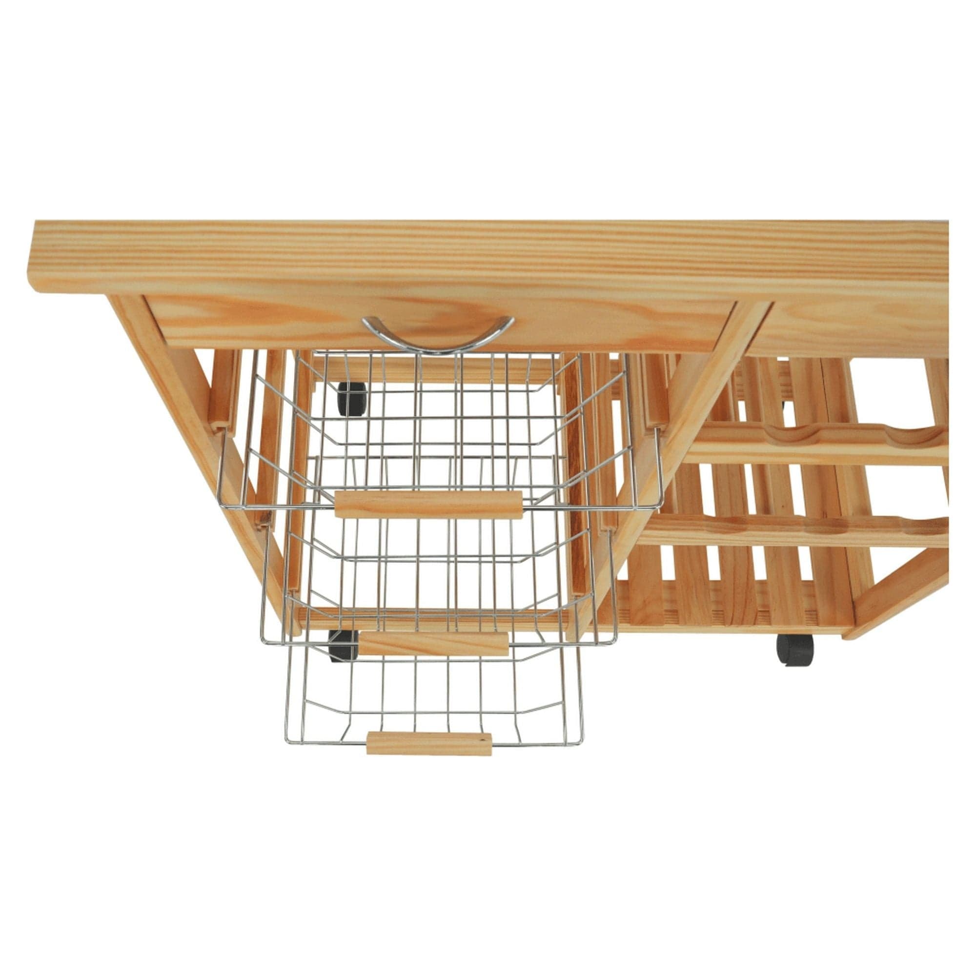 Carucior servire CAYMAN, stejar/alb, lemn/ceramica, 67x37x75 cm