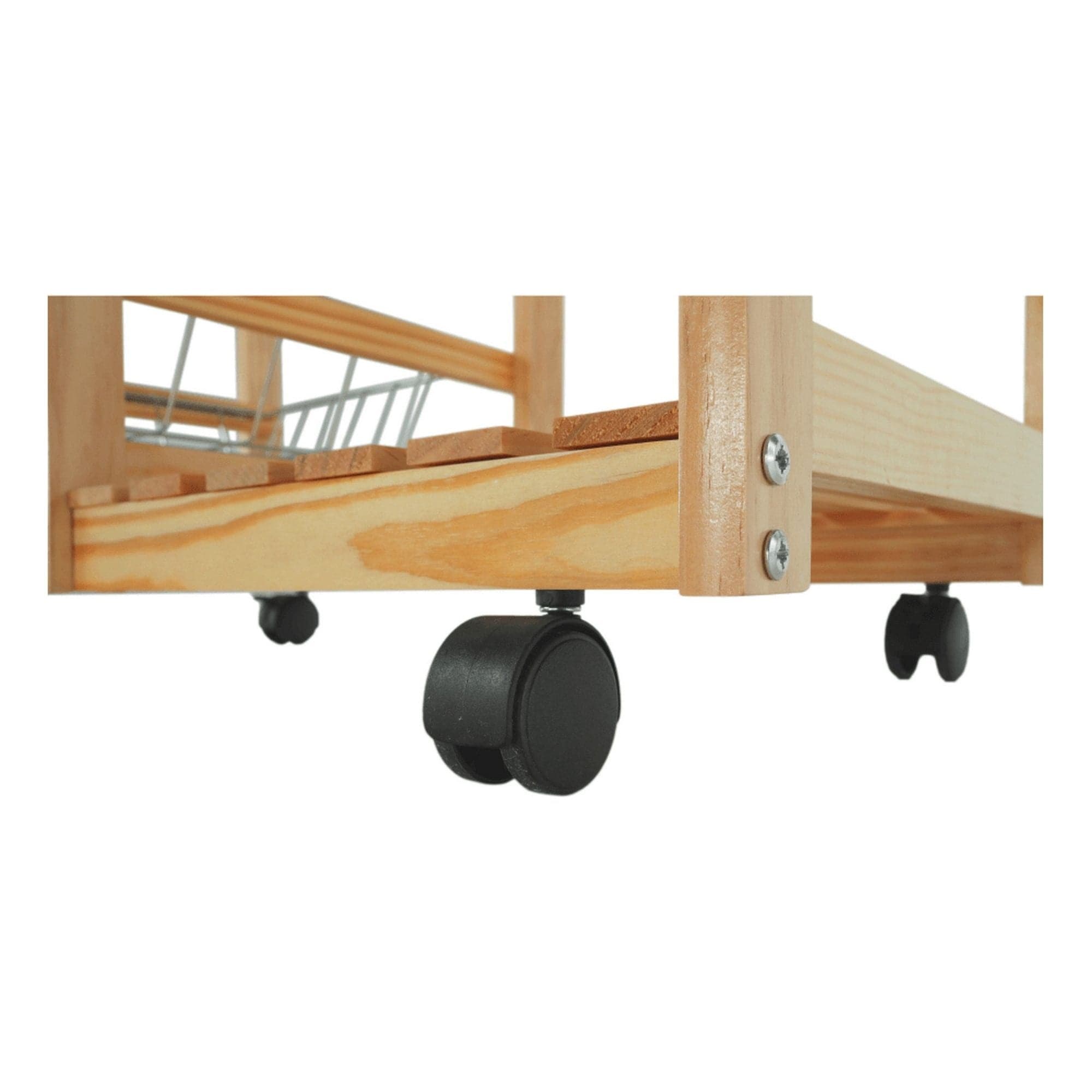 Carucior servire CAYMAN, stejar/alb, lemn/ceramica, 67x37x75 cm