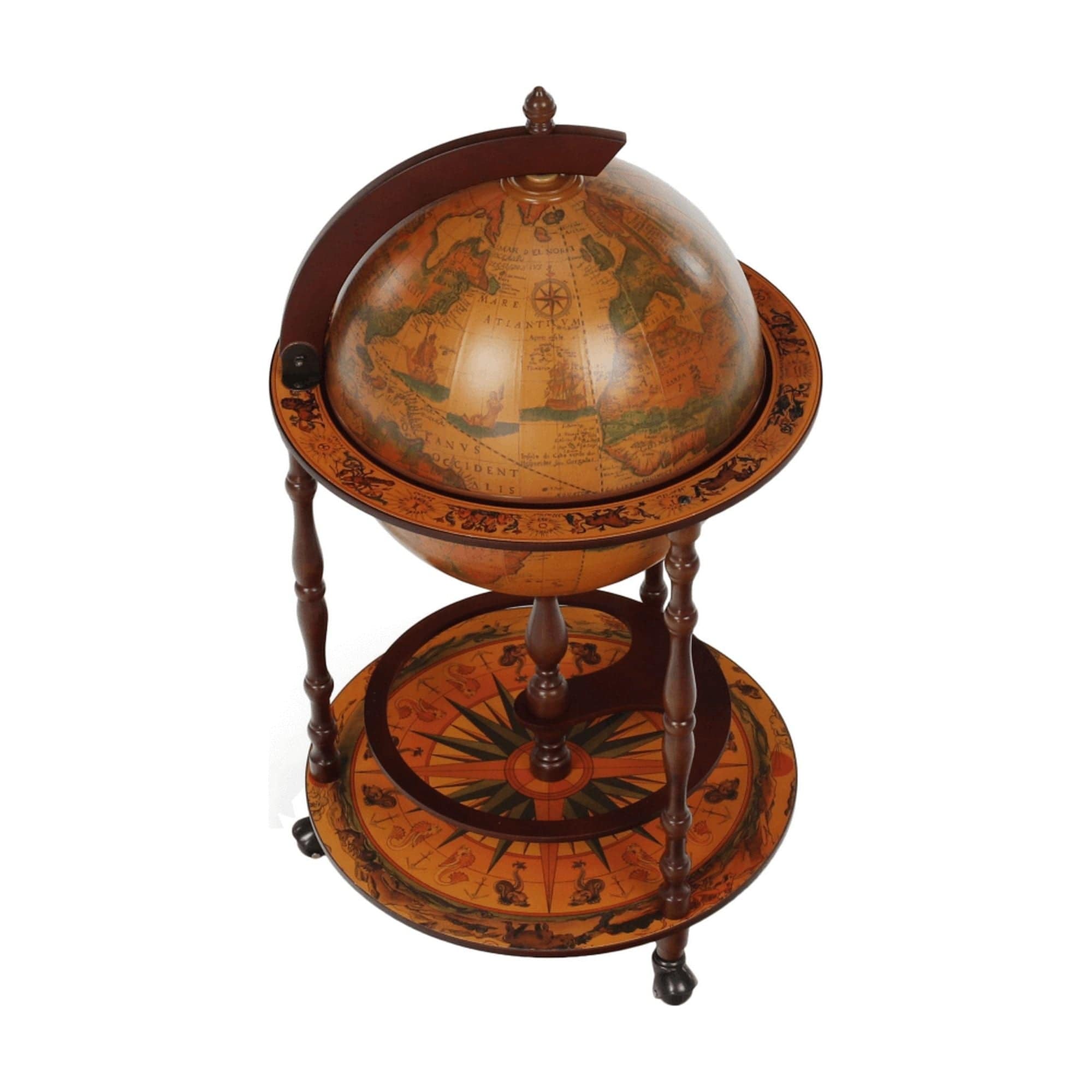 Carucior servire GLOBUS 2-324, nuc, 50x94 cm