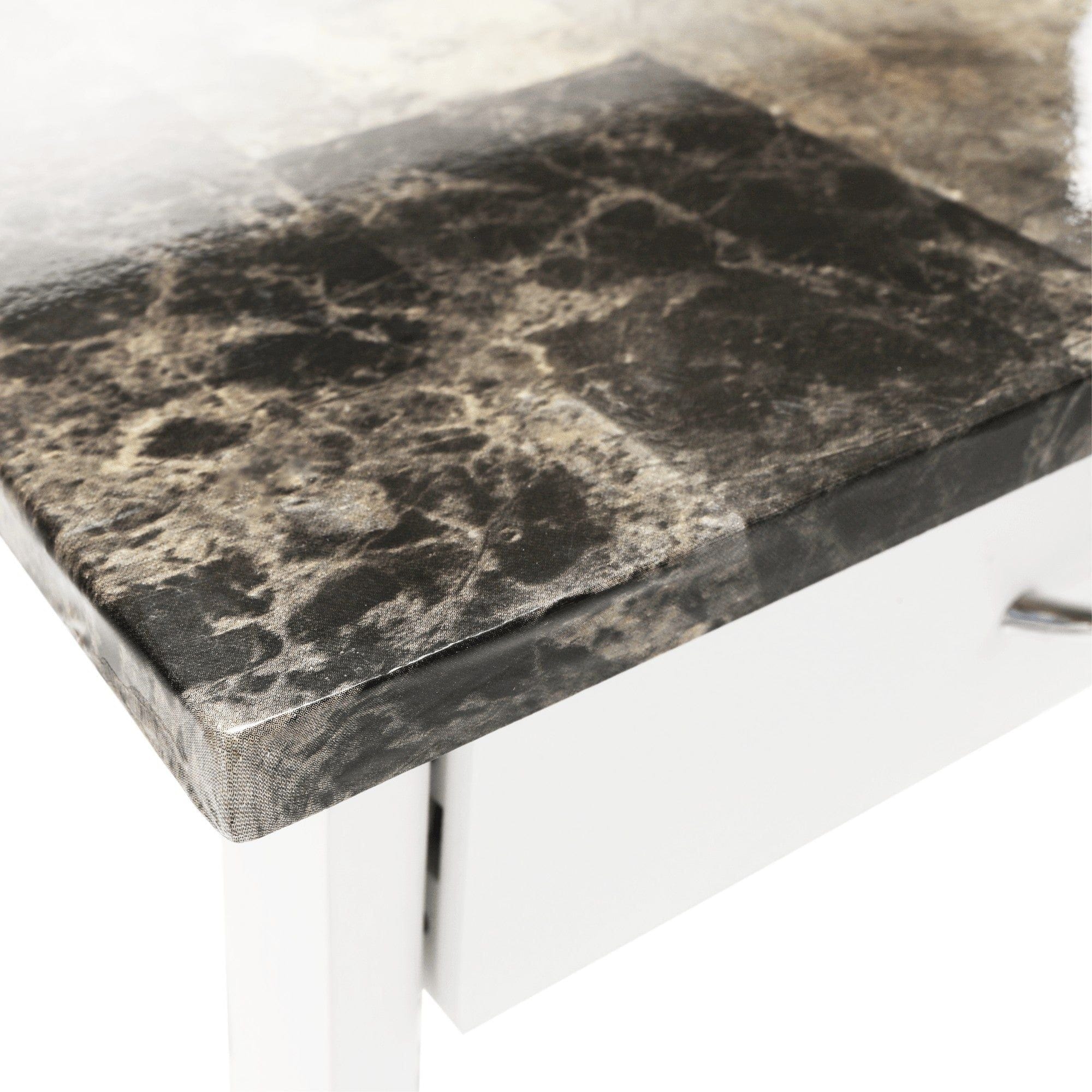 Carucior servire SEMIR, alb/maro, 75x37x80 cm