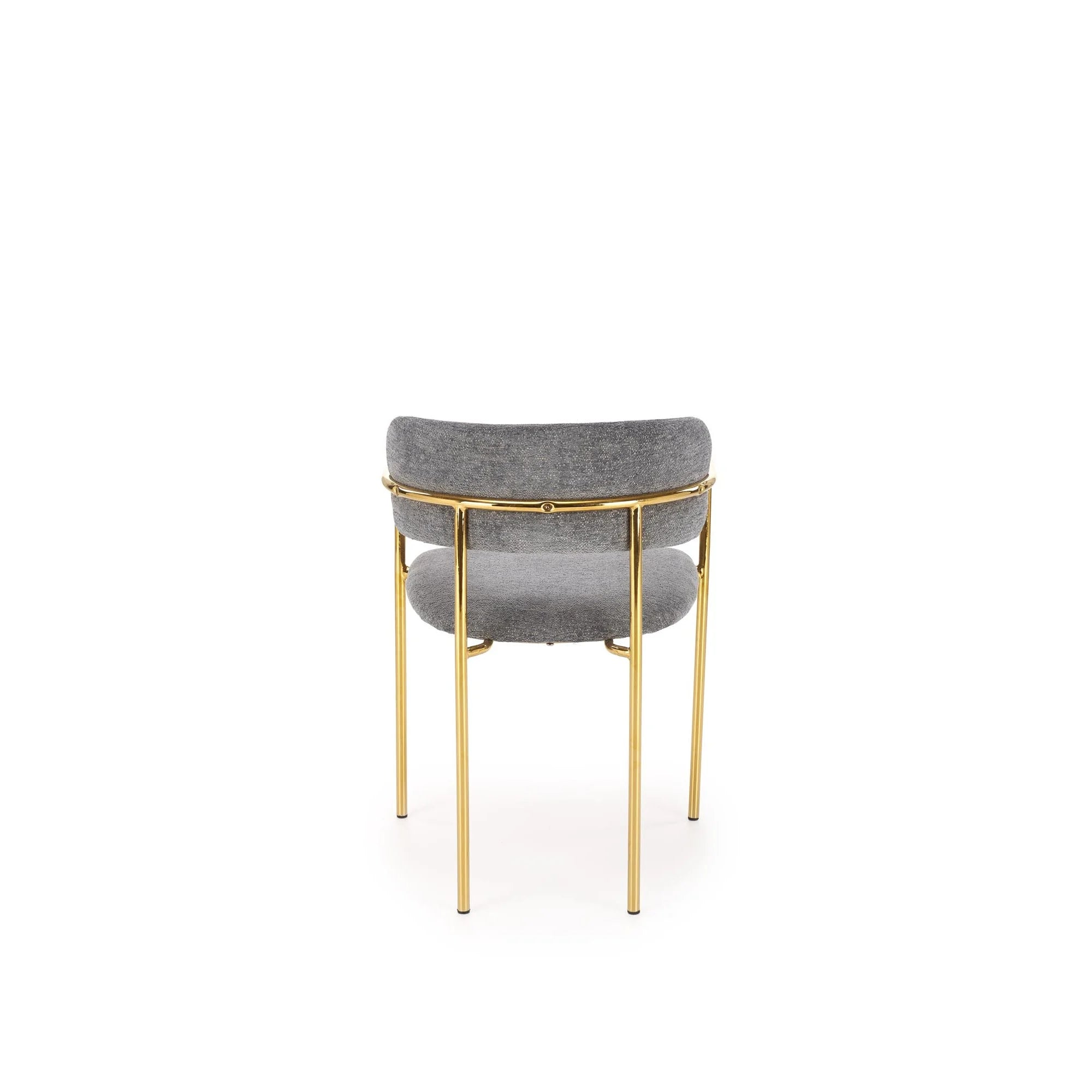 Scaun K537, gri/auriu, stofa clasica/metal, 54x56x76 cm