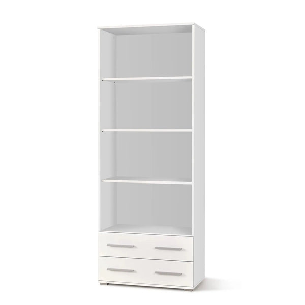 Biblioteca LIMA, alb, PAL laminat, 77x40x200 cm