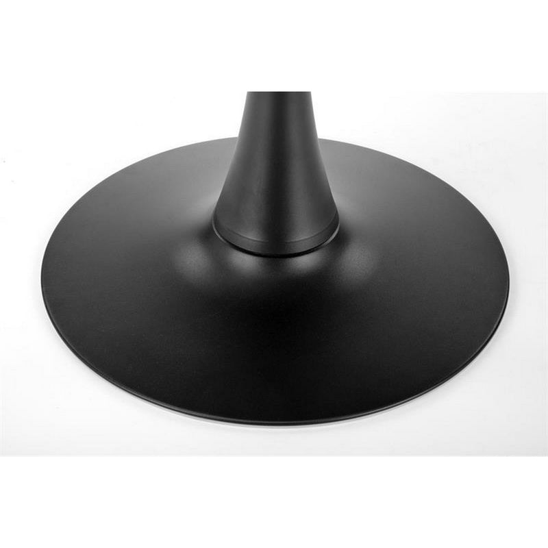 Masa rotunda OLMO, nuc/negru furniruit, 90x73 cm