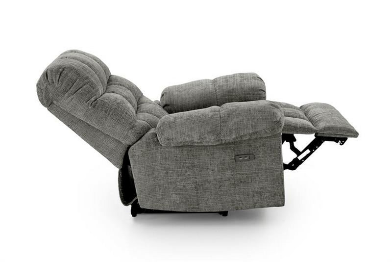 Fotoliu recliner AMORE, gri, stofa, 105x100x86 cm