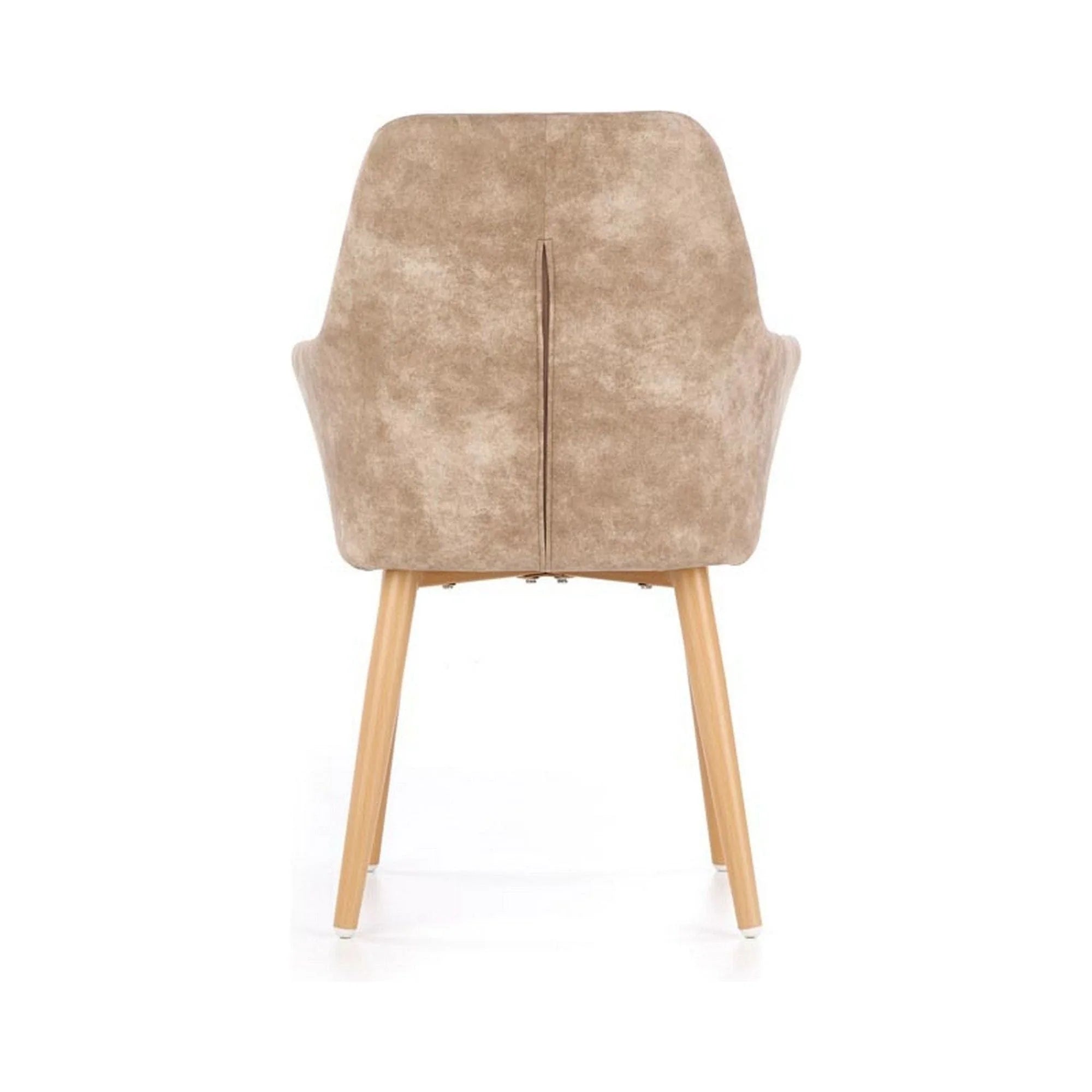 Scaun tapitat K287, bej/stejar, 58x61x85 cm