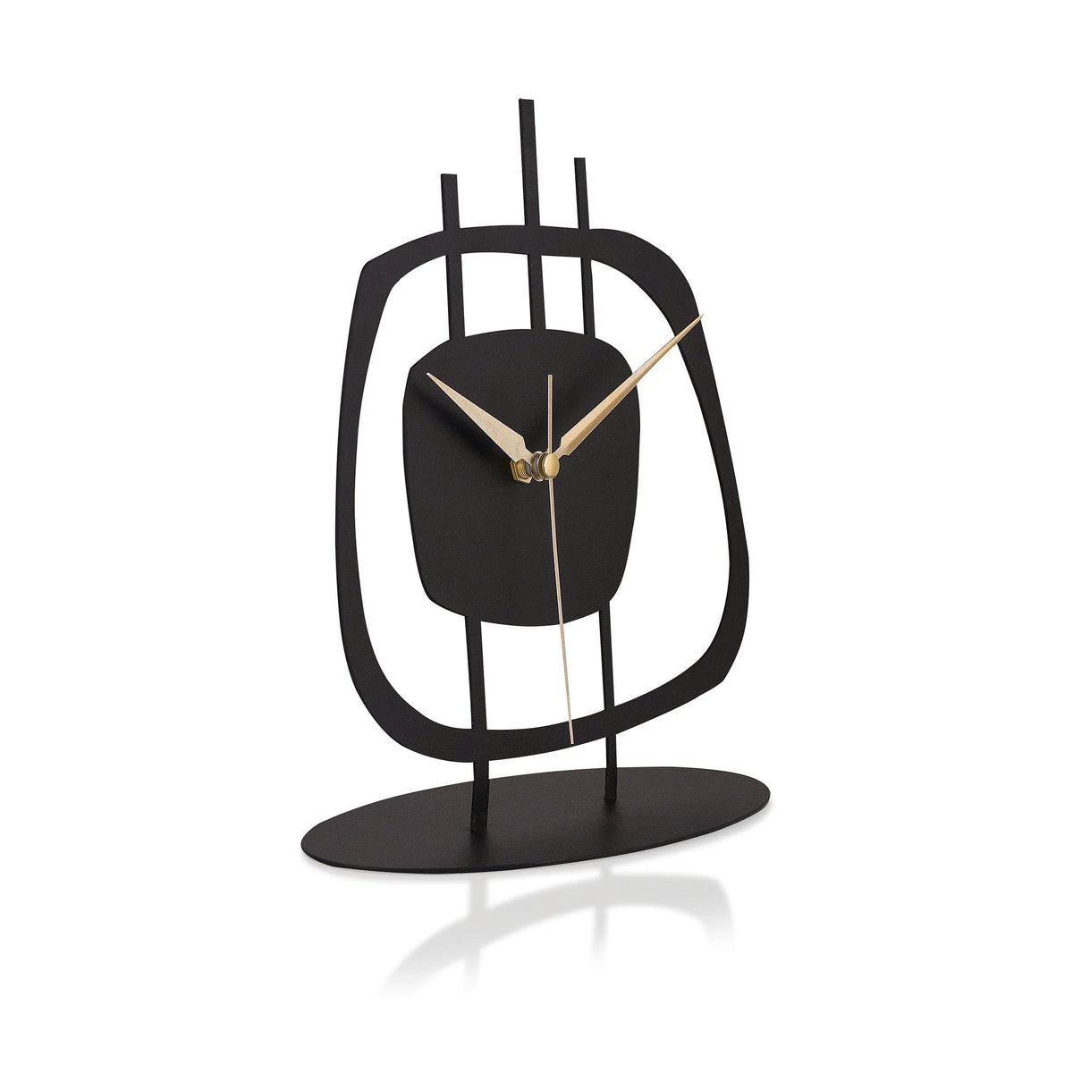 Ceas decorativ PIETRA, negru, metal, 22x23 cm