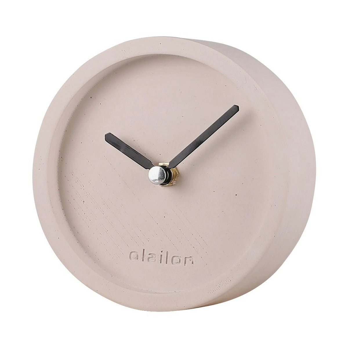 Ceas decorativ SAAT, bej, beton, 12x4 cm