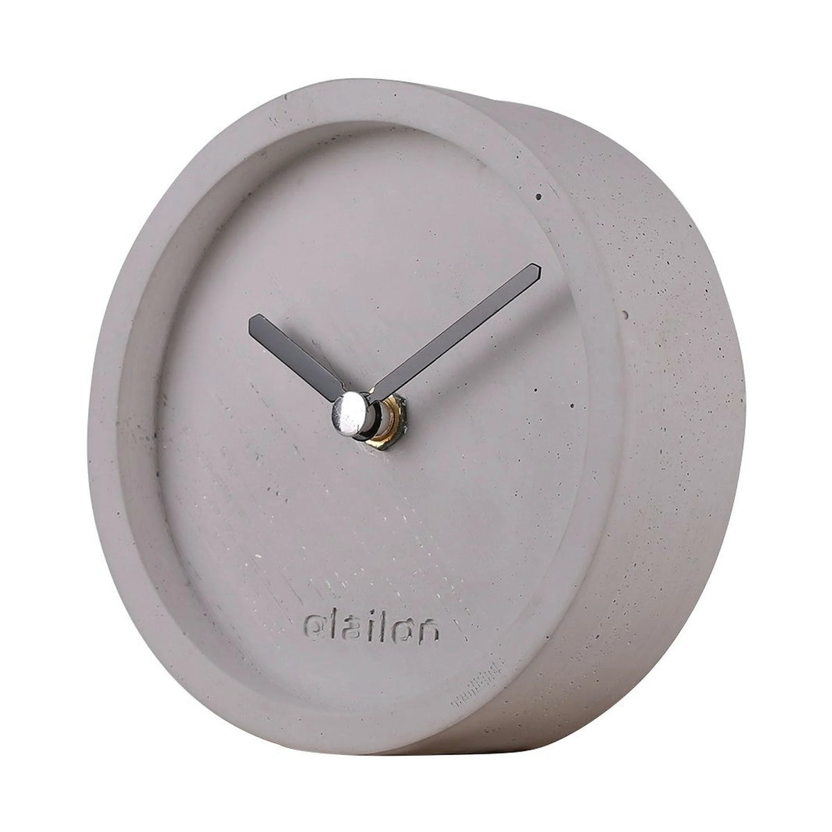 Ceas decorativ SAAT, gri, beton, 12x4 cm
