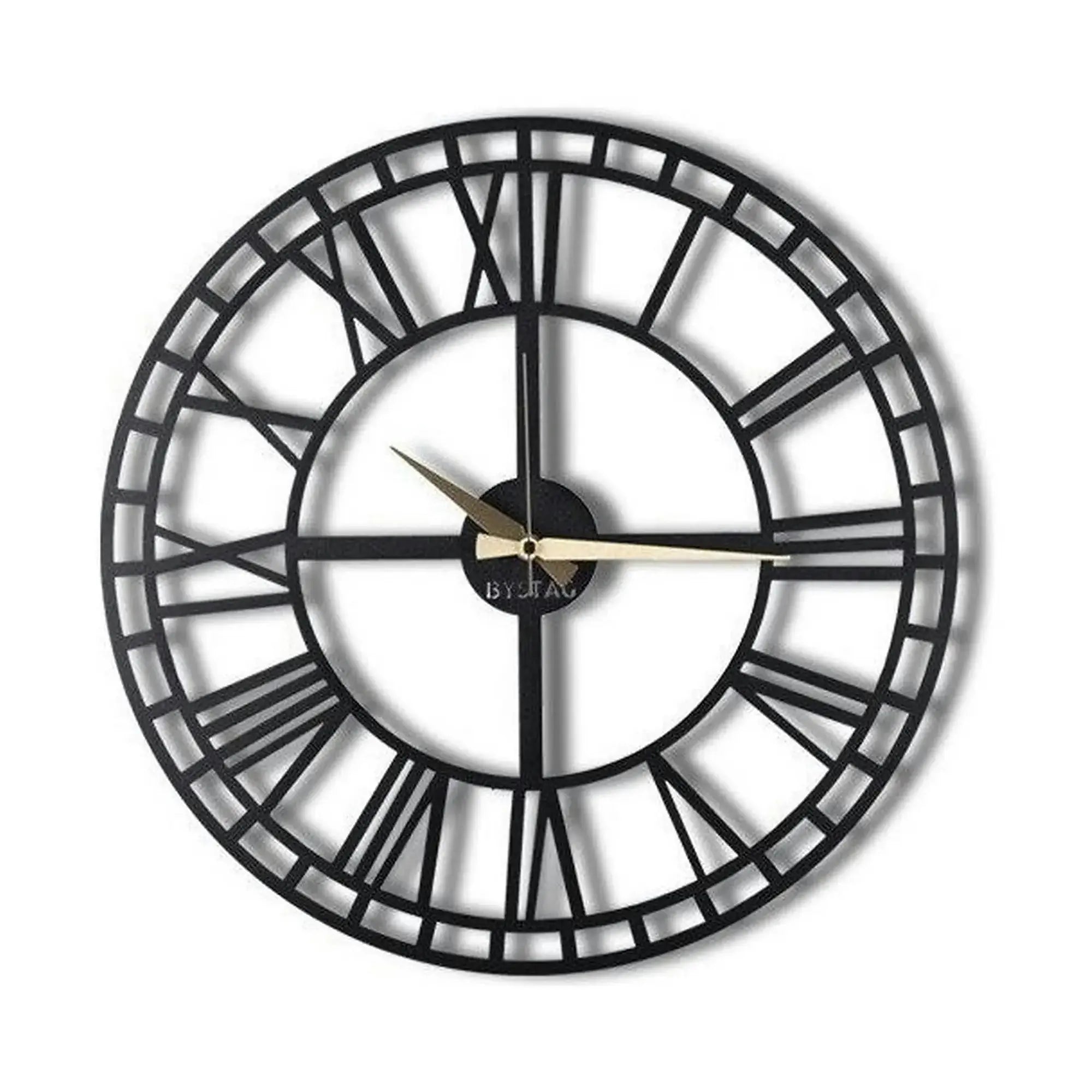 Ceas perete Classic, negru, metal, 50x50 cm