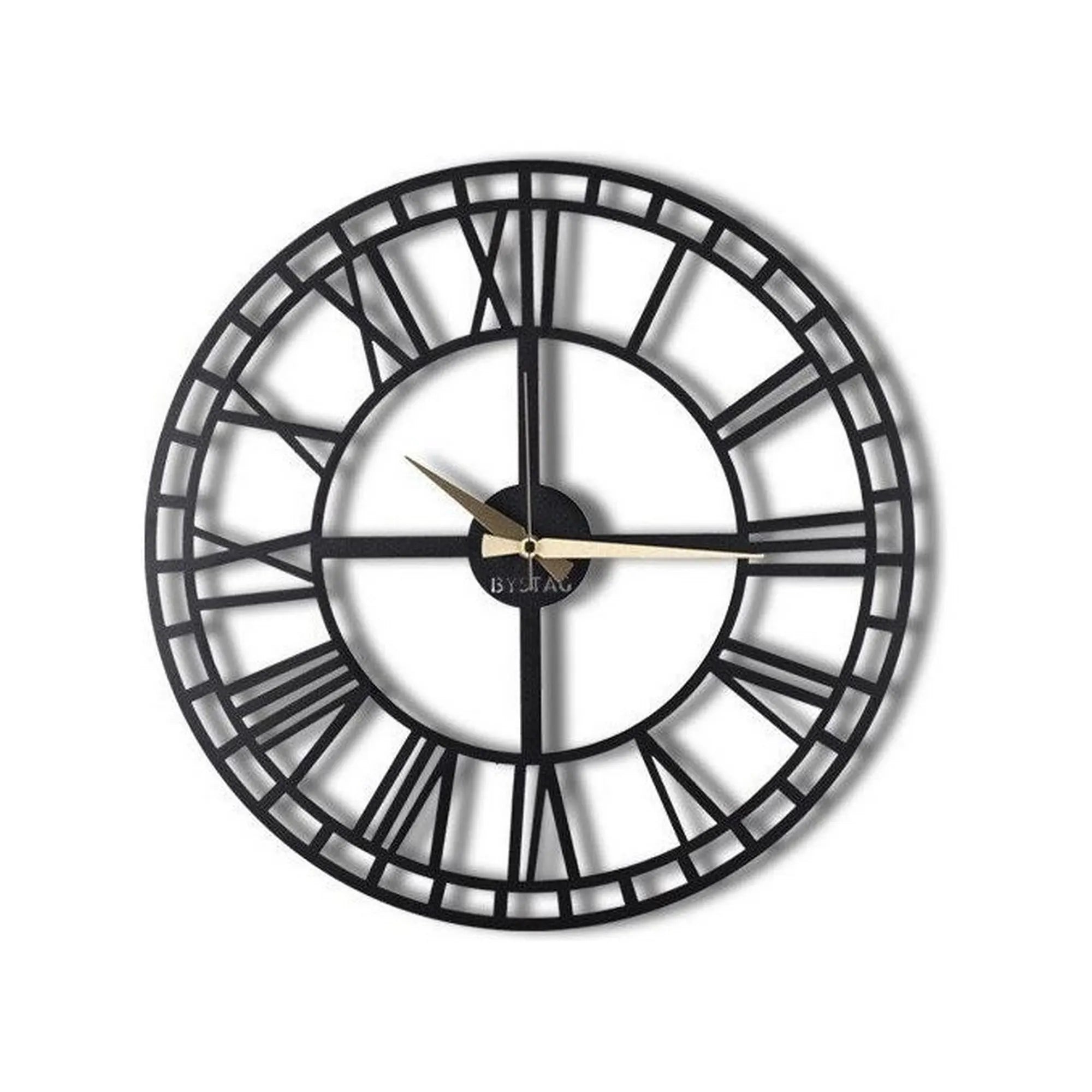 Ceas perete Classic, negru, metal, 50x50 cm