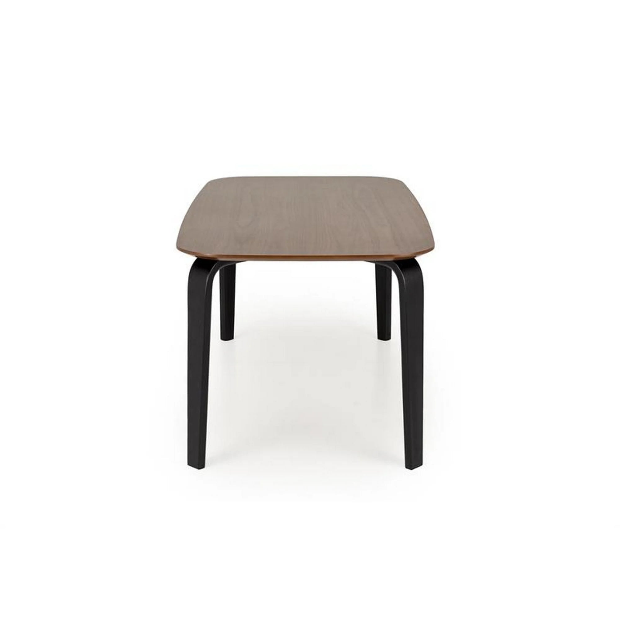 Masa PEDRO, nuc/negru, furnir/lemn, 160x90x75 cm