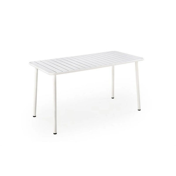 Masa gradina BOSCO, alb, metal, 140x70x76 cm
