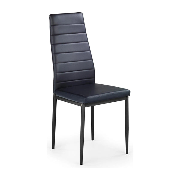 Scaun tapitat K70, negru, piele ecologica/metal, 41X50X98 CM