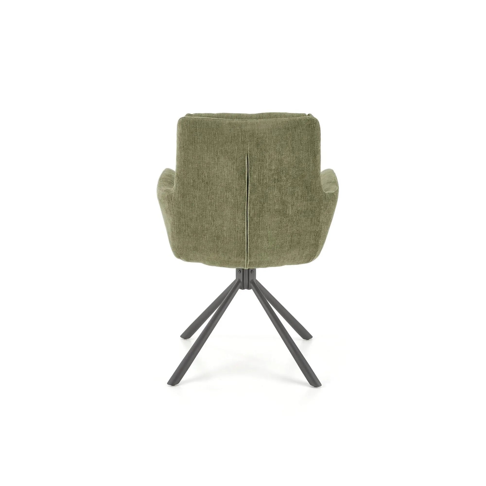 Scaun rotativ K495, verde/negru, stofa clasica/metal, 60x65x87 cm