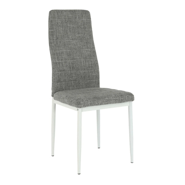 Scaun COLETA NOVA, gri/alb, textil/metal, 41x49x96 cm