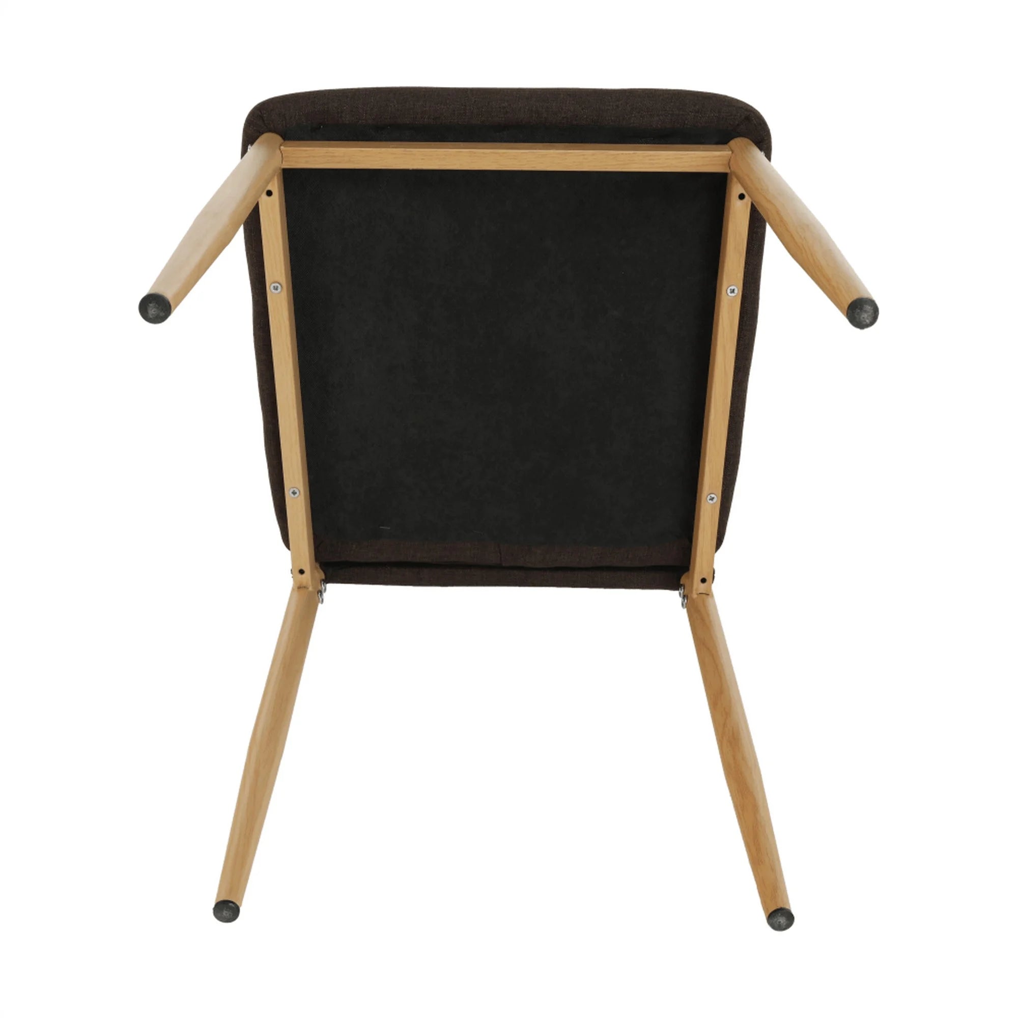 Scaun COLETA NOVA, maro inchis/fag, textil/metal, 41x49x96 cm