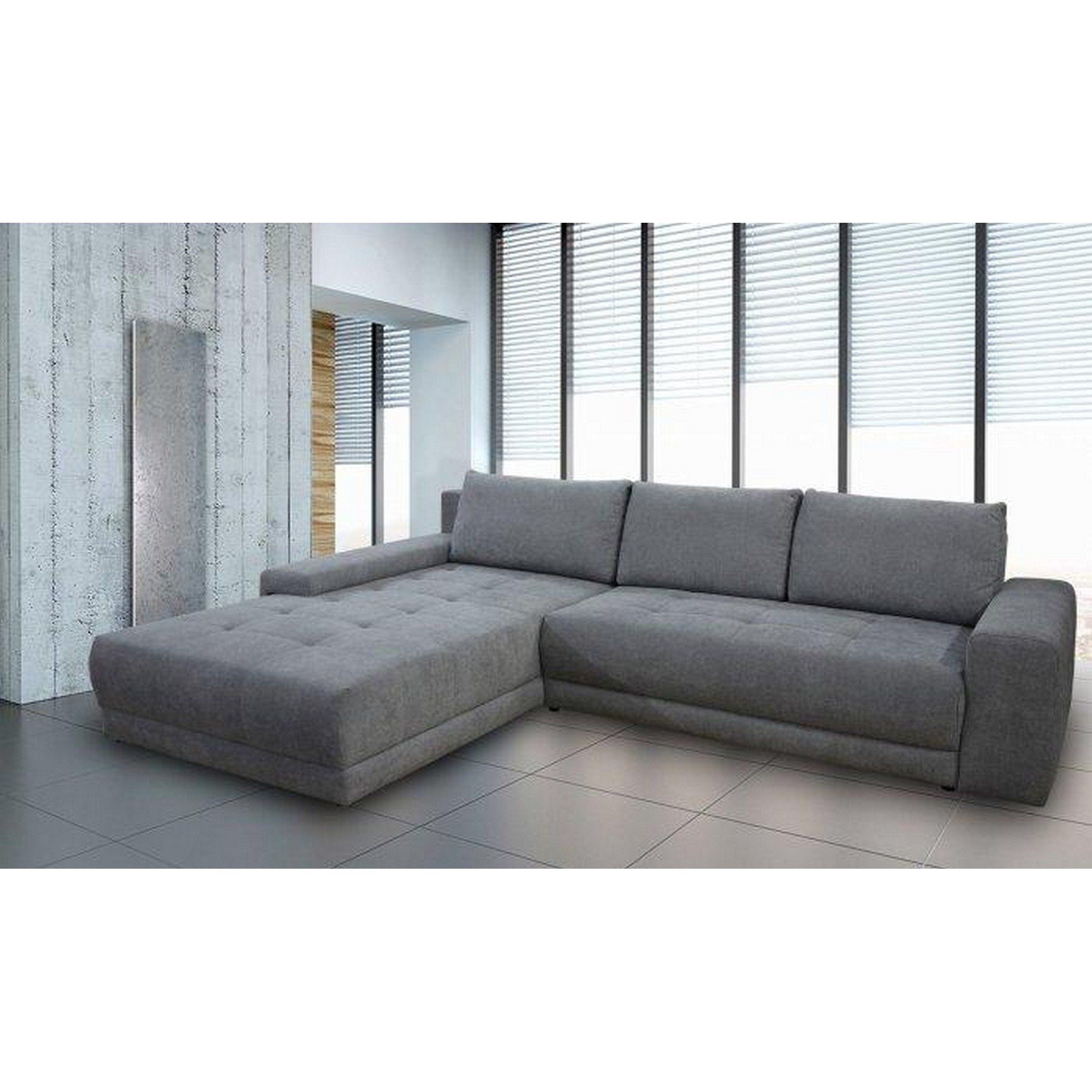 Coltar extensibil ADRIA, universal, personalizabil materiale gama Platinium, cu lada depozitare, 310x213x88 cm