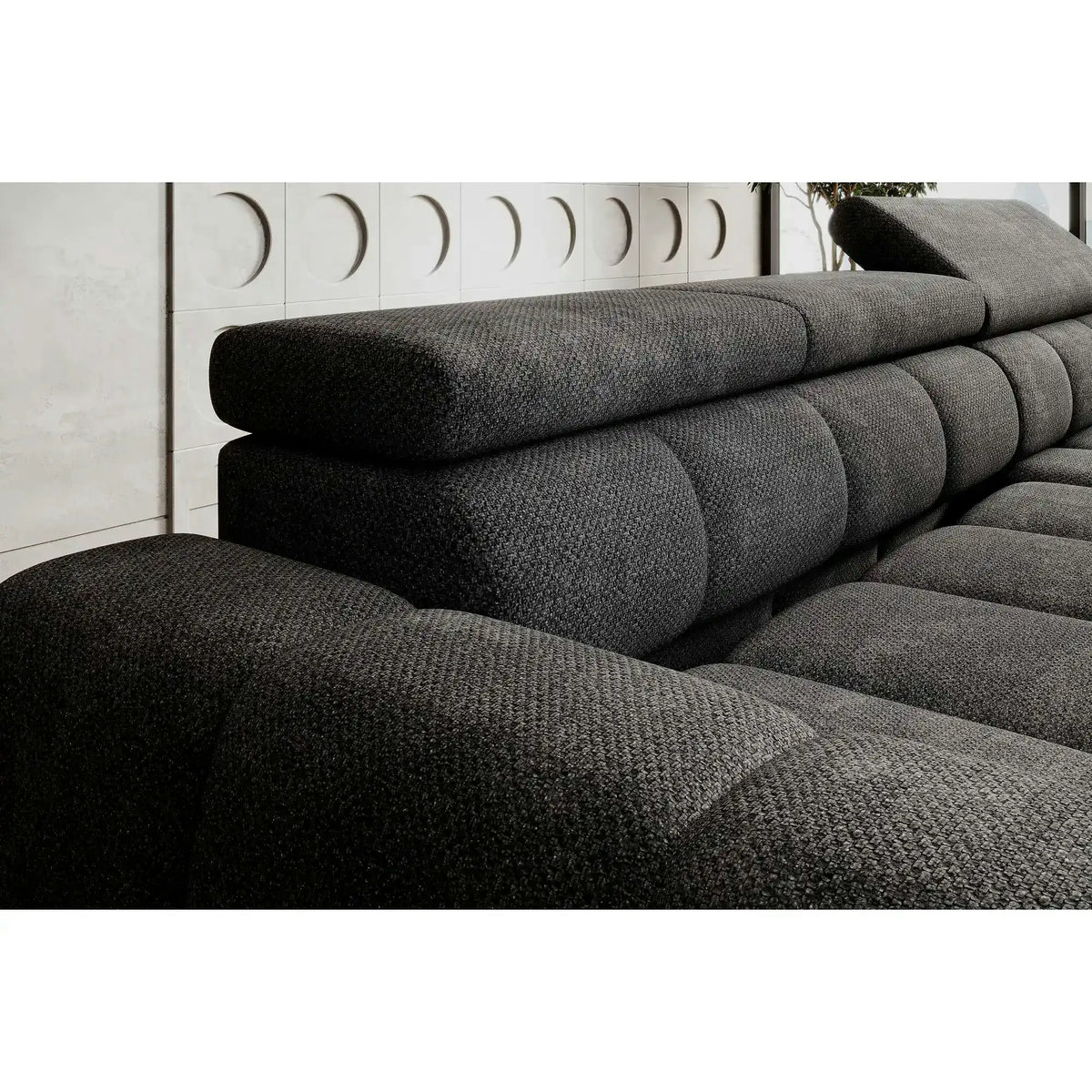 Coltar BULL S, personalizabil, cu reglaj electric si tetiere reglabile, 285x168x97 cm