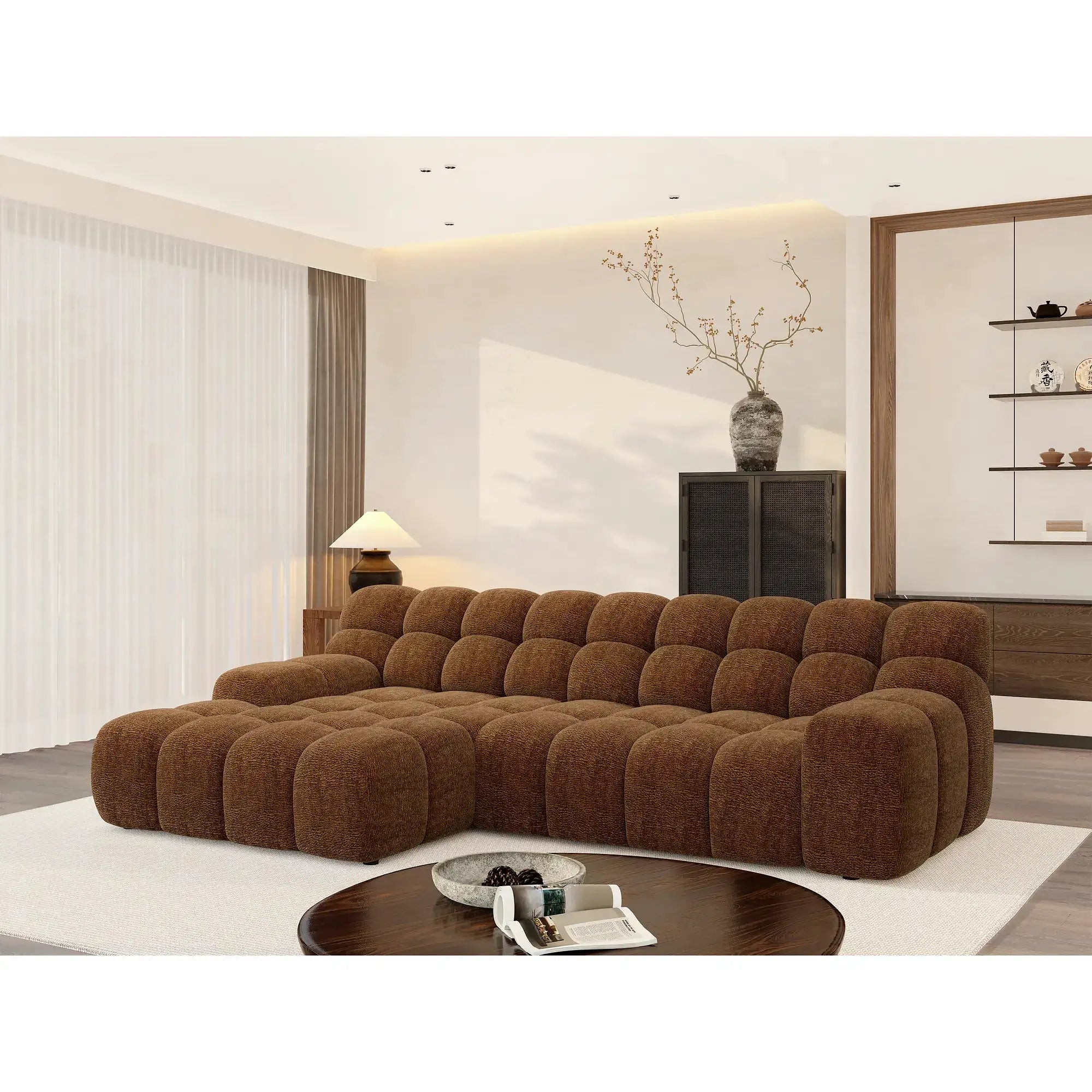 Coltar CAMPILE, personalizabil, cu reglaj electric, 297x180x85 cm