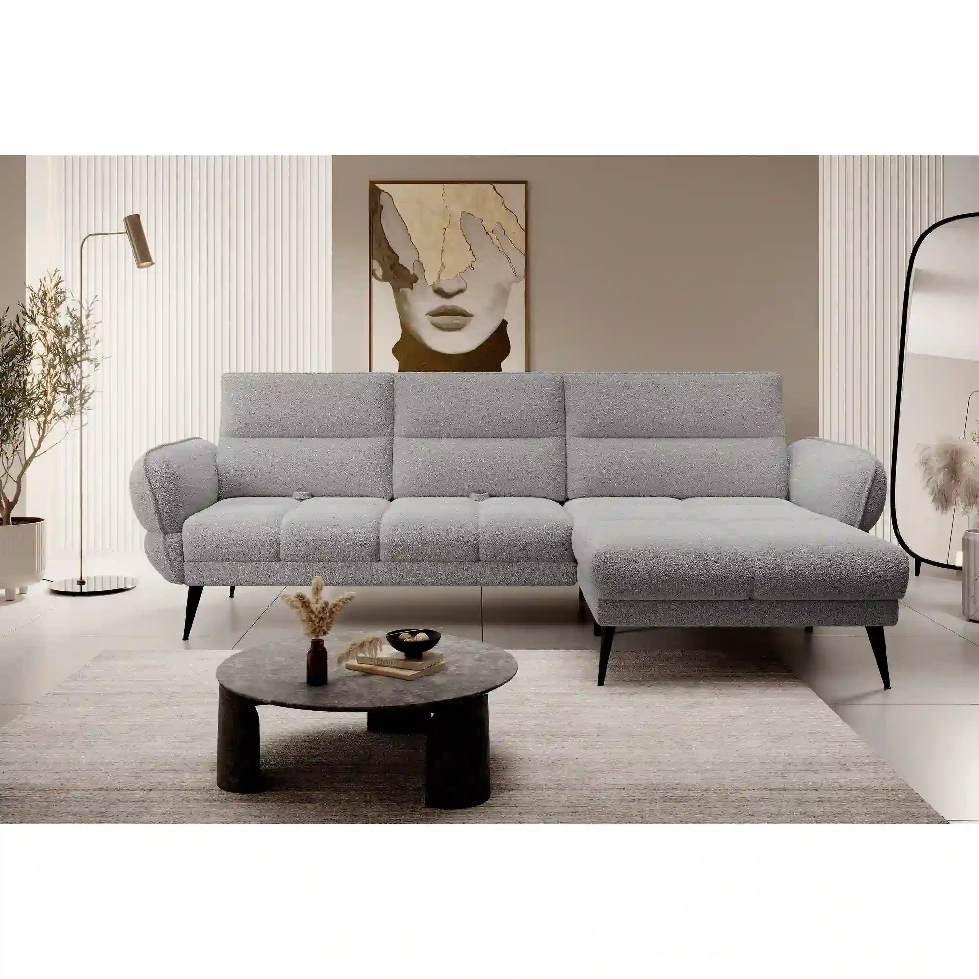 Coltar CAMPINA MINI, personalizabil materiale Gama Premium, cu reglaj electric, 288x170x97 cm