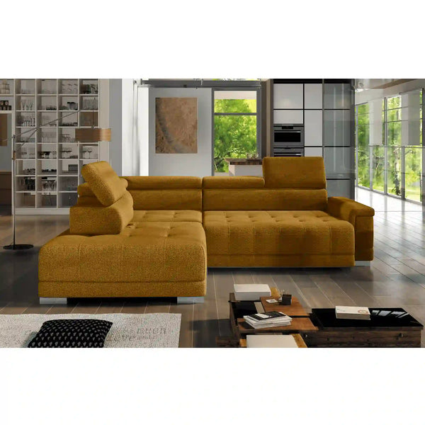 Coltar CAMPO L, personalizabil materiale gama Oferta Avantaj, cu reglaj electric si tetiere reglabile, 292x220x101 cm