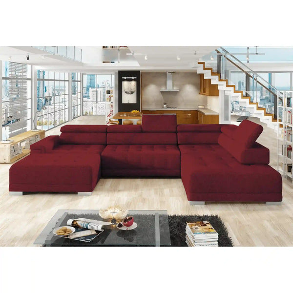 Coltar CAMPO XL, personalizabil materiale gama Oferta Avantaj, cu reglaj electric, 374x220x101 cm