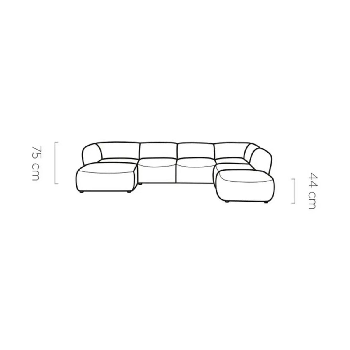 Coltar CANDELO XL B, personalizabil, 382x236x75 cm