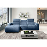 Coltar COLOMBO MINI, personalizabil, cu reglaj electric, tetiere reglabile si lada depozitare, 275x182x103 cm
