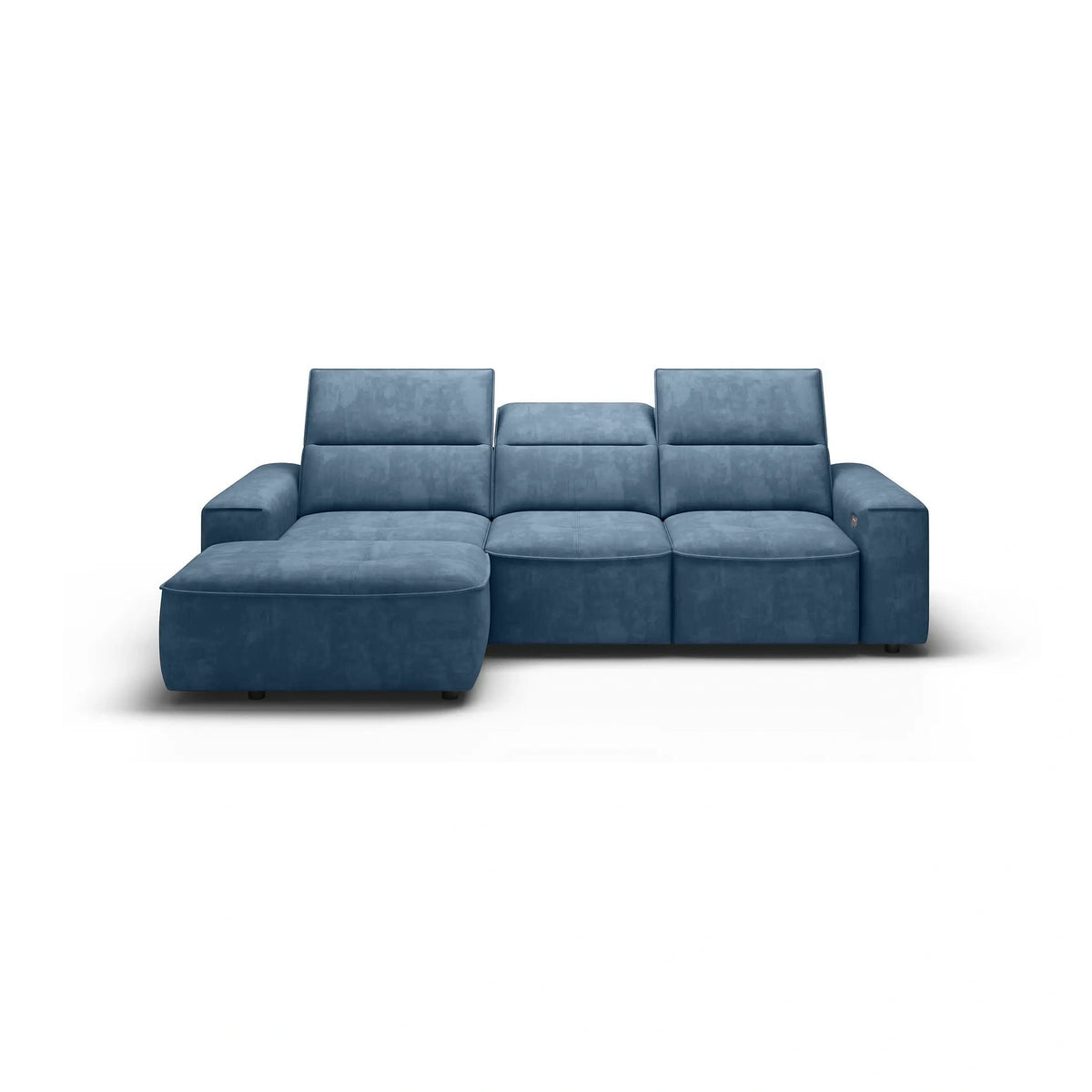 Coltar COLOMBO MINI, personalizabil, cu reglaj electric, tetiere reglabile si lada depozitare, 275x182x103 cm