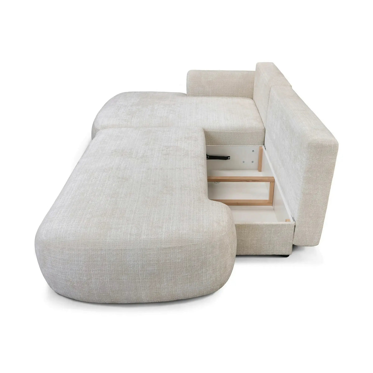 Coltar de living ARIOLA, sezlong dreapta, stofa albastru - Cremona 77, 286x175x88 cm