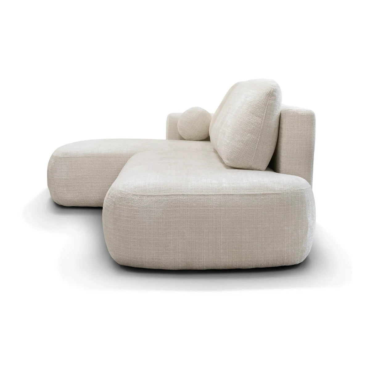 Coltar de living ARIOLA, sezlong dreapta, stofa albastru - Cremona 77, 286x175x88 cm