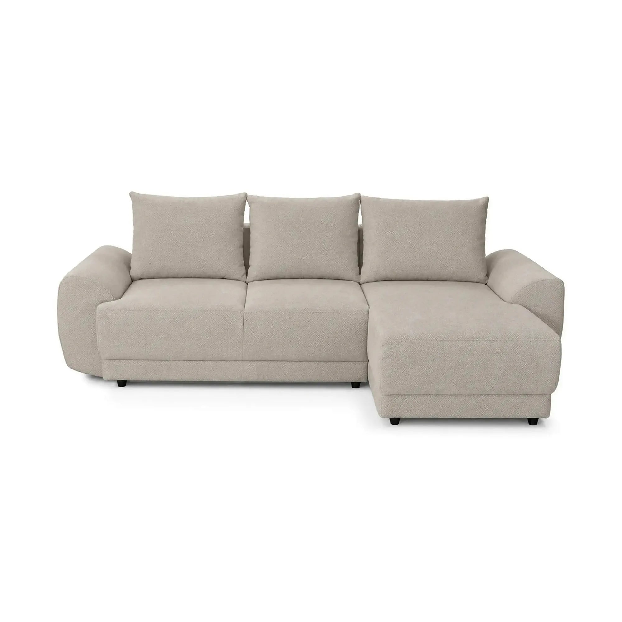Coltar de living ASTOR, sezlong dreapta, stofa bej - New York G008, 254x150x83 cm