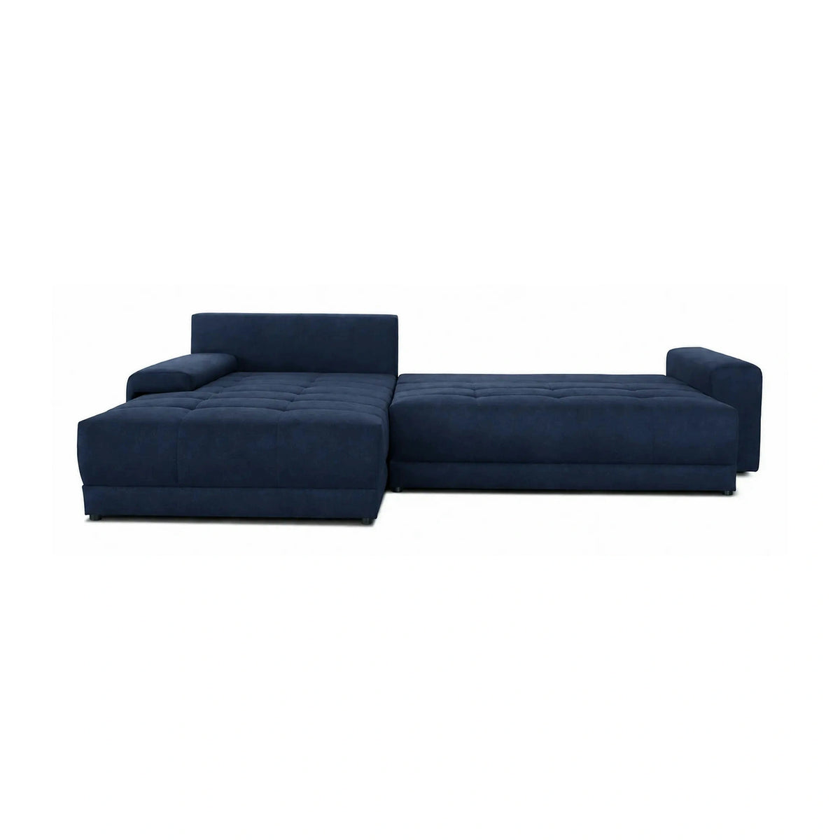 Coltar de living extensibil ADRIA, universal, stofa catifelata albastru - Monolith 77, cu lada depozitare, 308x213x90 cm