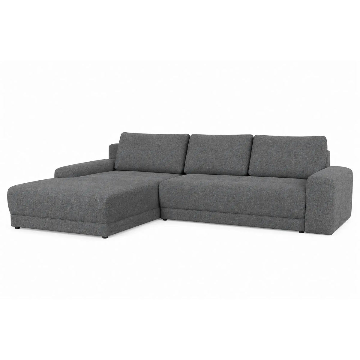 Coltar de living extensibil ADRIA, universal, stofa catifelata gri - Monolith 85, cu lada depozitare, 308x213x90 cm