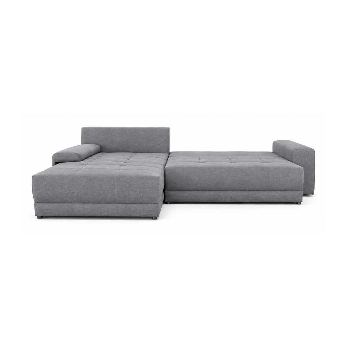 Coltar de living extensibil ADRIA, universal, stofa catifelata gri - Monolith 92, cu lada depozitare, 308x213x90 cm