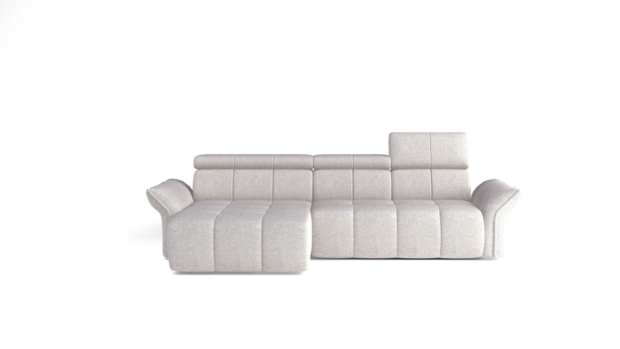 Coltar ENZO S, personalizabil materiale gama Oferta Avantaj, cu lada depozitare si reglaj electric, 282x177x107 cm