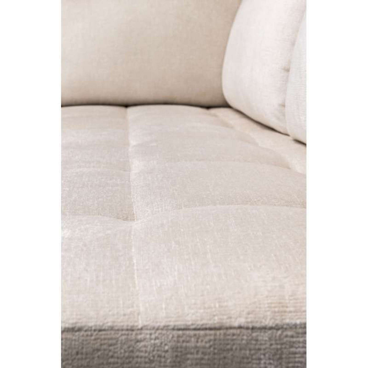 Coltar extensibil AMELIA, stofa catifelata crem - Monolith 02, cu lada depozitare, 268x211x88 cm